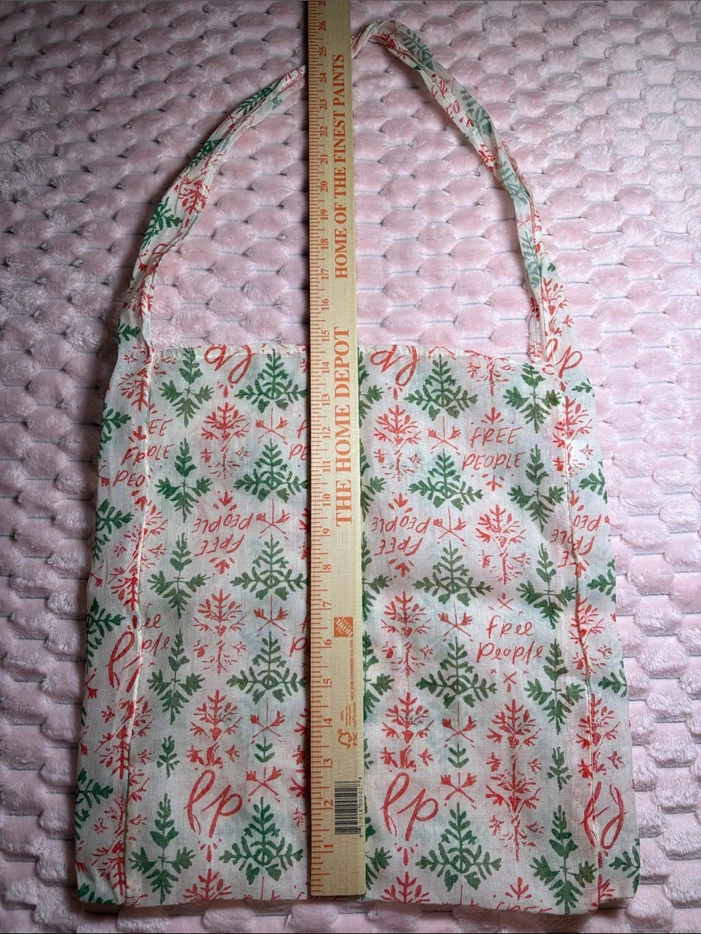 Free People Green & Red Print Tote